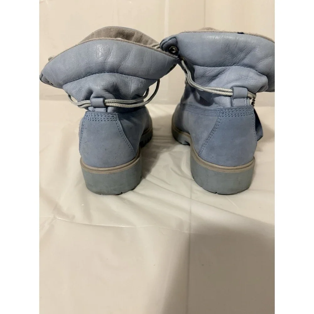 Timberland Premium 6 Inch Waterproof Boots Mens Size 7 Blue Nubuck 89361 Lace Up